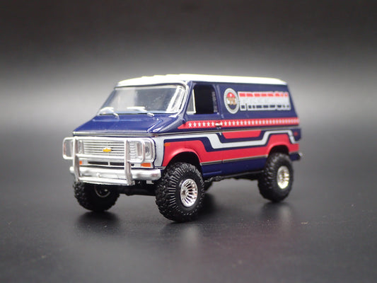 1971-1977 CHEVY CHEVROLET VAN G10 USA FREEDOM 1:64 SCALE DIECAST MODEL CAR