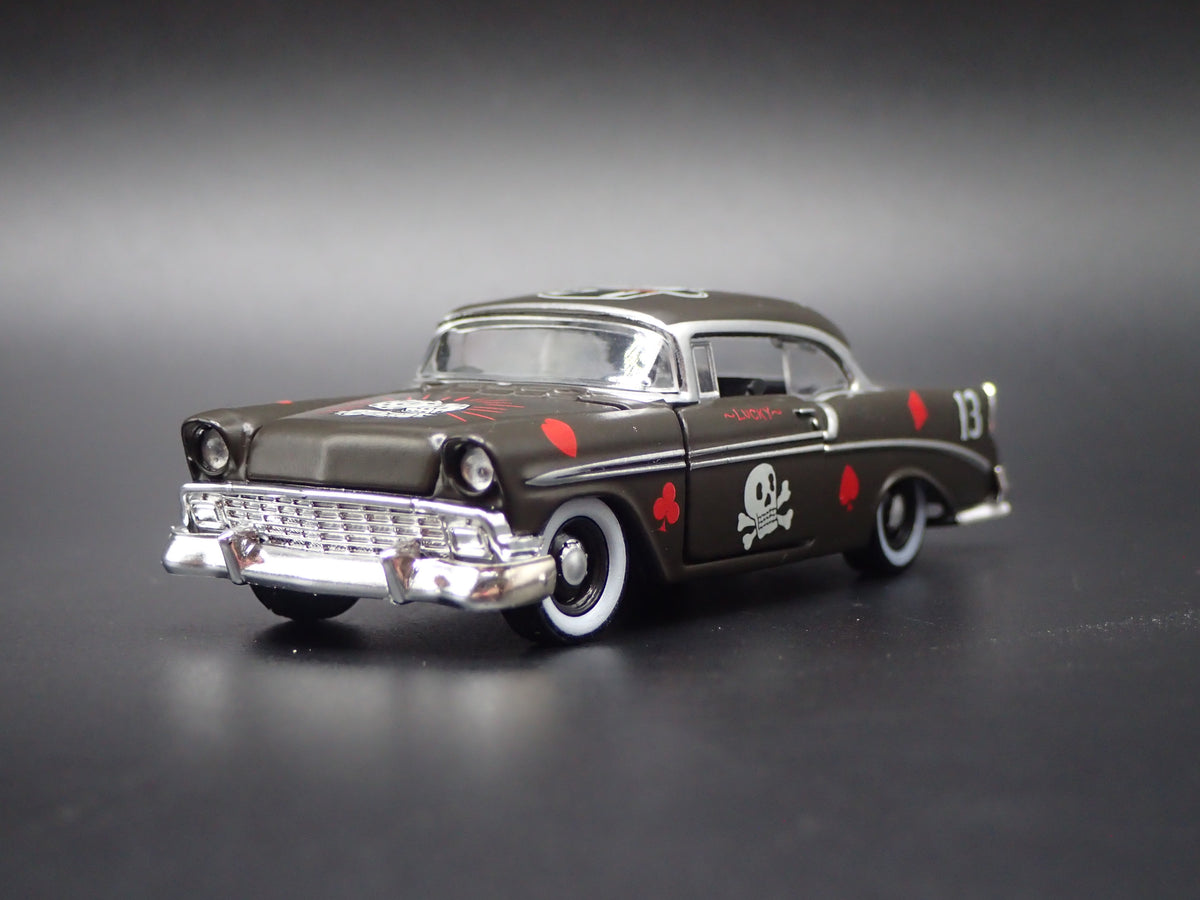 1956 56 CHEVY CHEVROLET BEL AIR BLACK 1:64 SCALE COLLECTIBLE DIECAST MODEL CAR