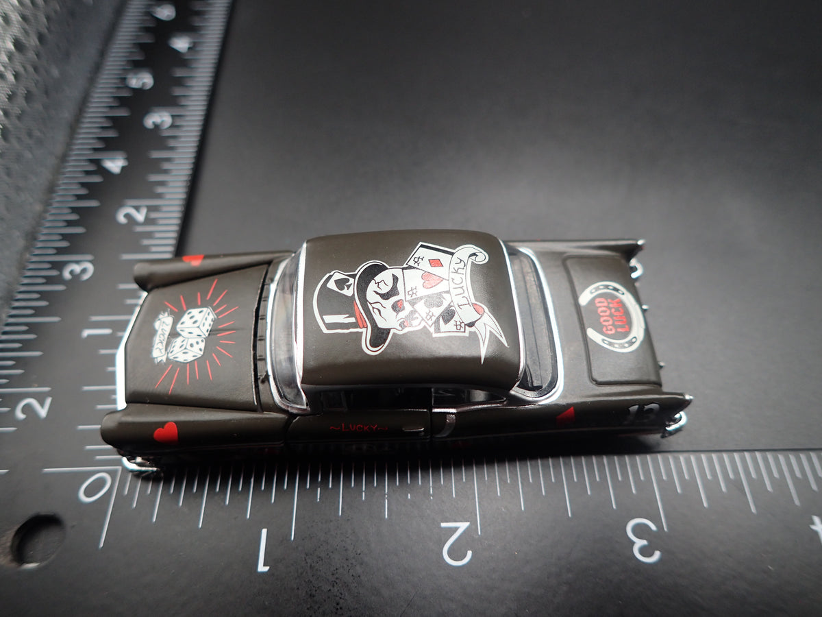 1956 56 CHEVY CHEVROLET BEL AIR BLACK 1:64 SCALE COLLECTIBLE DIECAST MODEL CAR