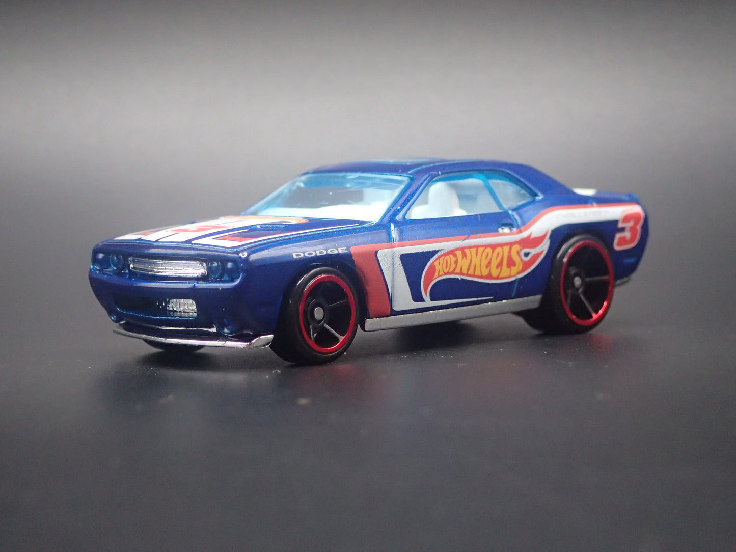 2008-2014 DODGE CHALLENGER SRT8 BLUE 1/64 SCALE DIORAMA DIECAST MODEL CAR