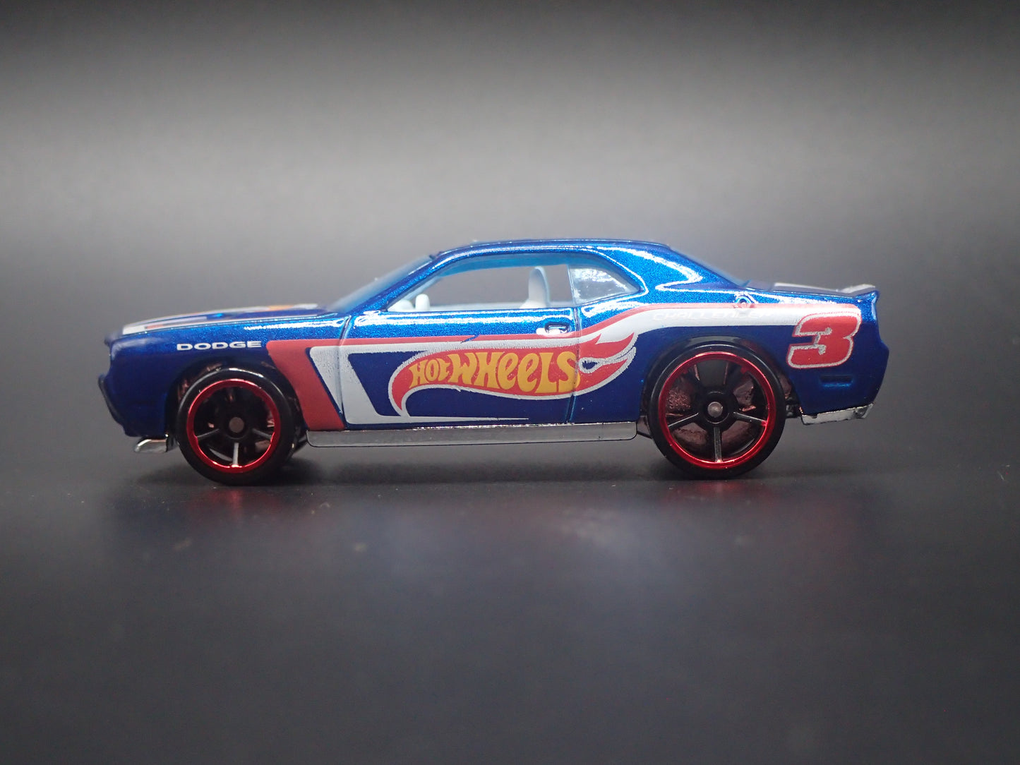2008-2014 DODGE CHALLENGER SRT8 BLUE 1/64 SCALE DIORAMA DIECAST MODEL CAR