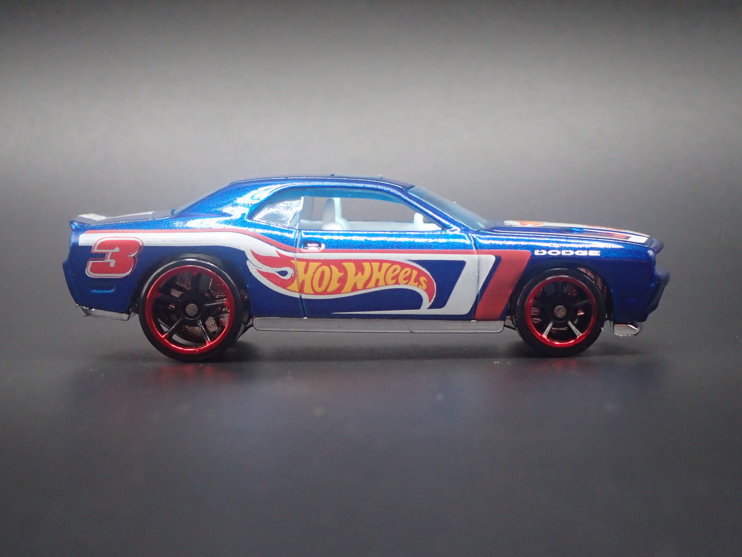 2008-2014 DODGE CHALLENGER SRT8 BLUE 1/64 SCALE DIORAMA DIECAST MODEL CAR