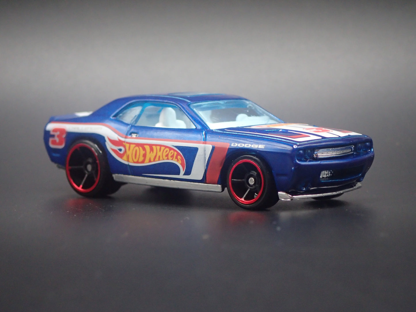 2008-2014 DODGE CHALLENGER SRT8 BLUE 1/64 SCALE DIORAMA DIECAST MODEL CAR