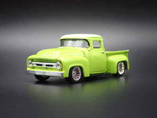1956 56 FORD F100 PICKUP TRUCK GREEN 1:64 SCALE DIORAMA DIECAST MODEL CAR