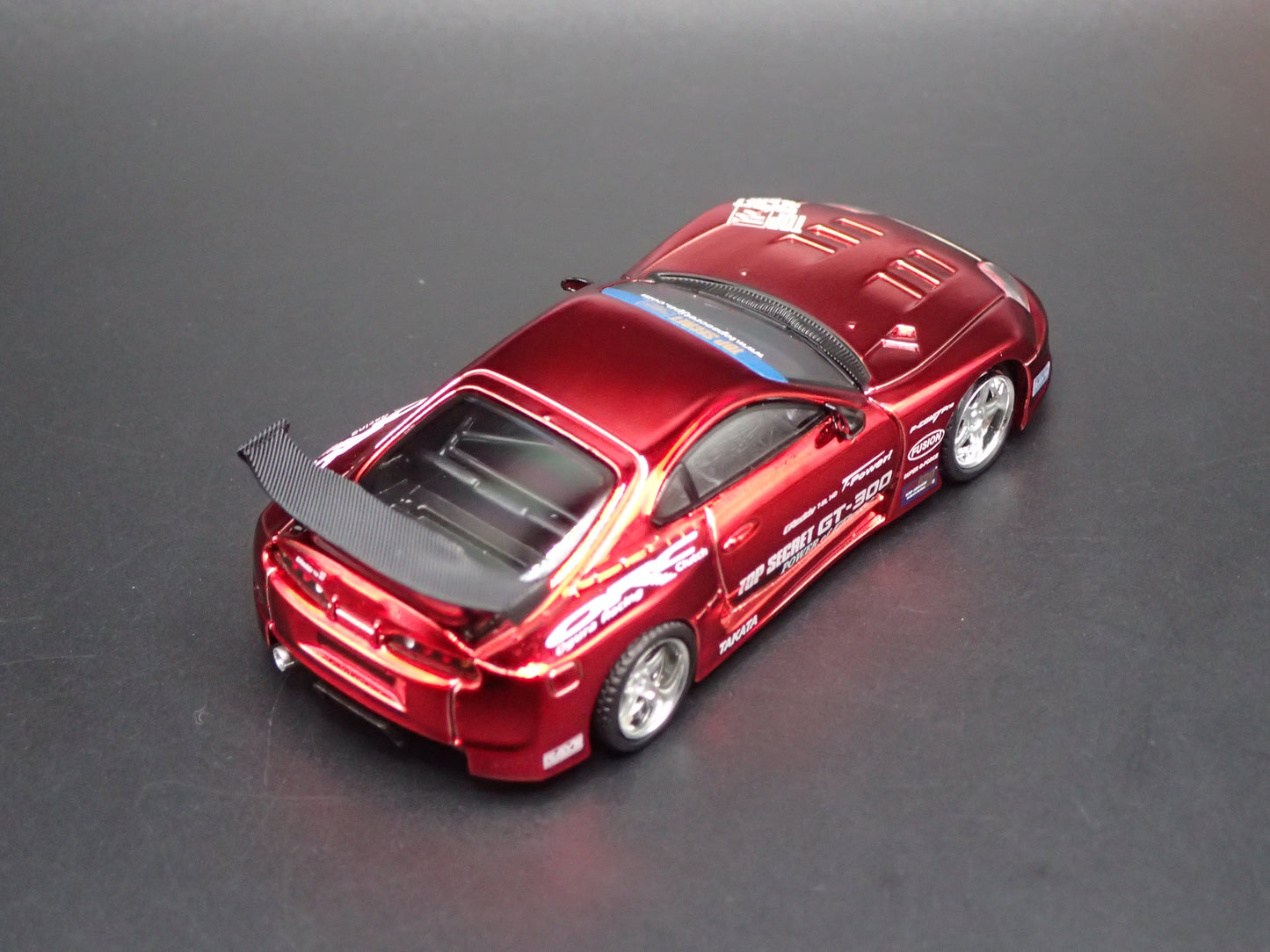 1994-1998 TOYOTA SUPRA A80 TOP SECRET GT300 RED 1/64 SCALE DIECAST MODEL CAR