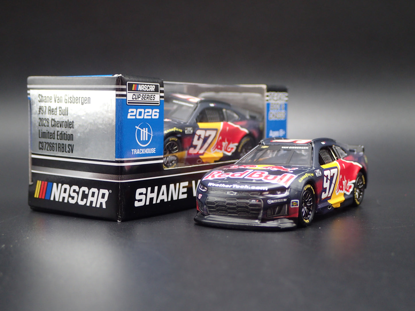 2026 CHEVROLET 97 SHANE VAN GISBERGEN RED BULL NASCAR 1:64 DIECAST MODEL CAR