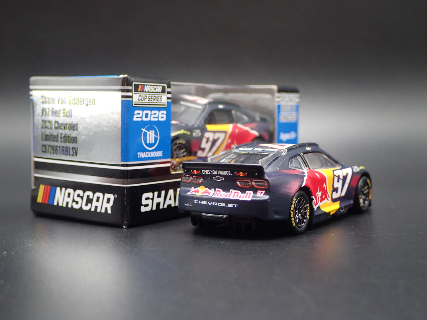 2026 CHEVROLET 97 SHANE VAN GISBERGEN RED BULL NASCAR 1:64 DIECAST MODEL CAR