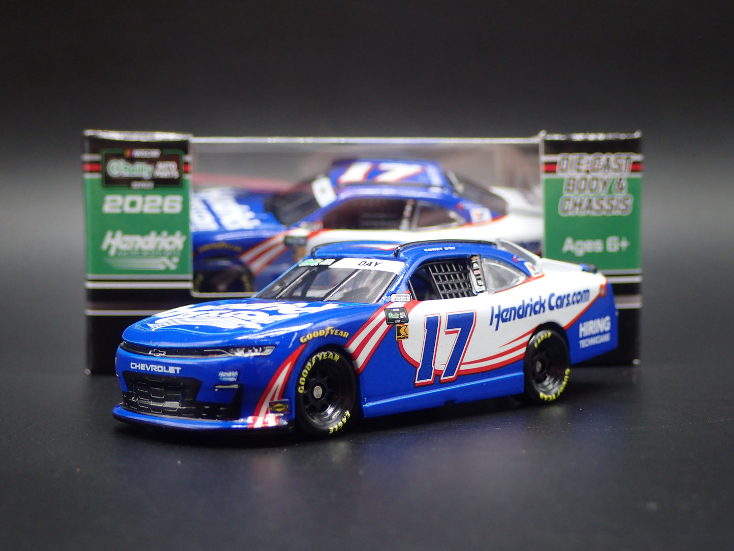 2026 26 CHEVROLET #17 COREY DAY HENDRICKCARS NASCAR 1:64 SCALE DIECAST MODEL CAR