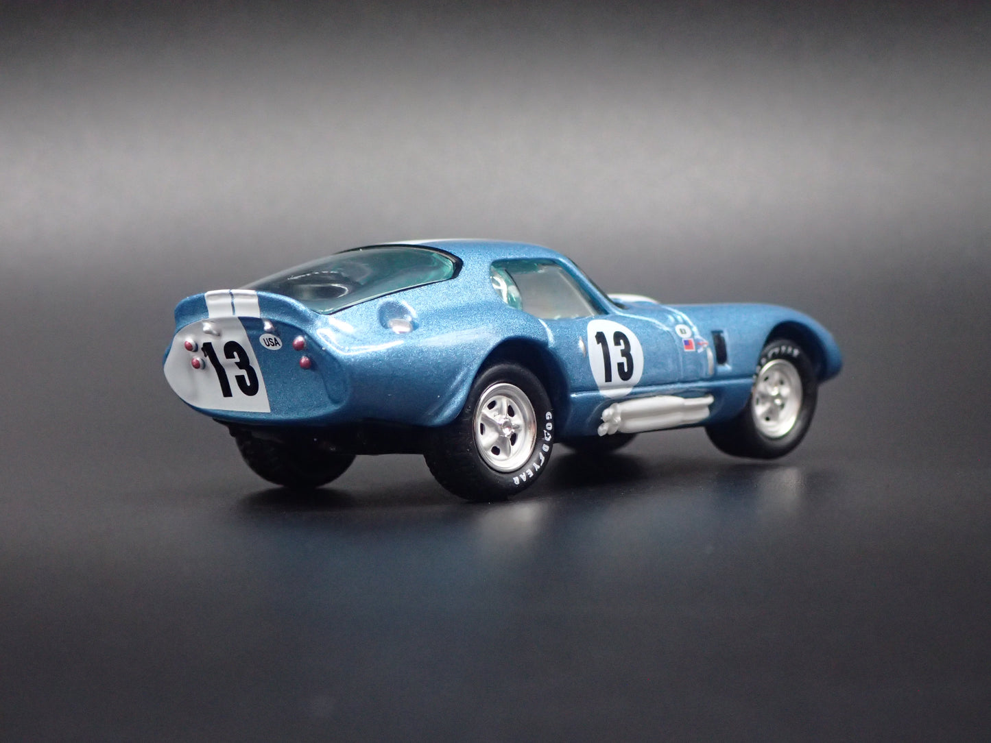 1965 65 SHELBY COBRA DAYTONA COUPE #13 BLUE 1:64 SCALE DIECAST MODEL CAR