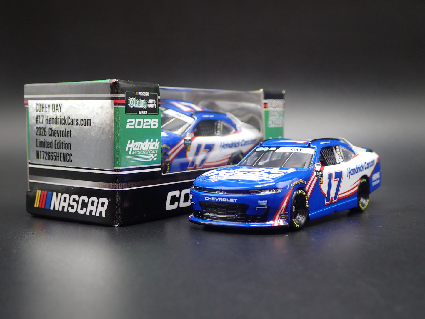 2026 26 CHEVROLET #17 COREY DAY HENDRICKCARS NASCAR 1:64 SCALE DIECAST MODEL CAR