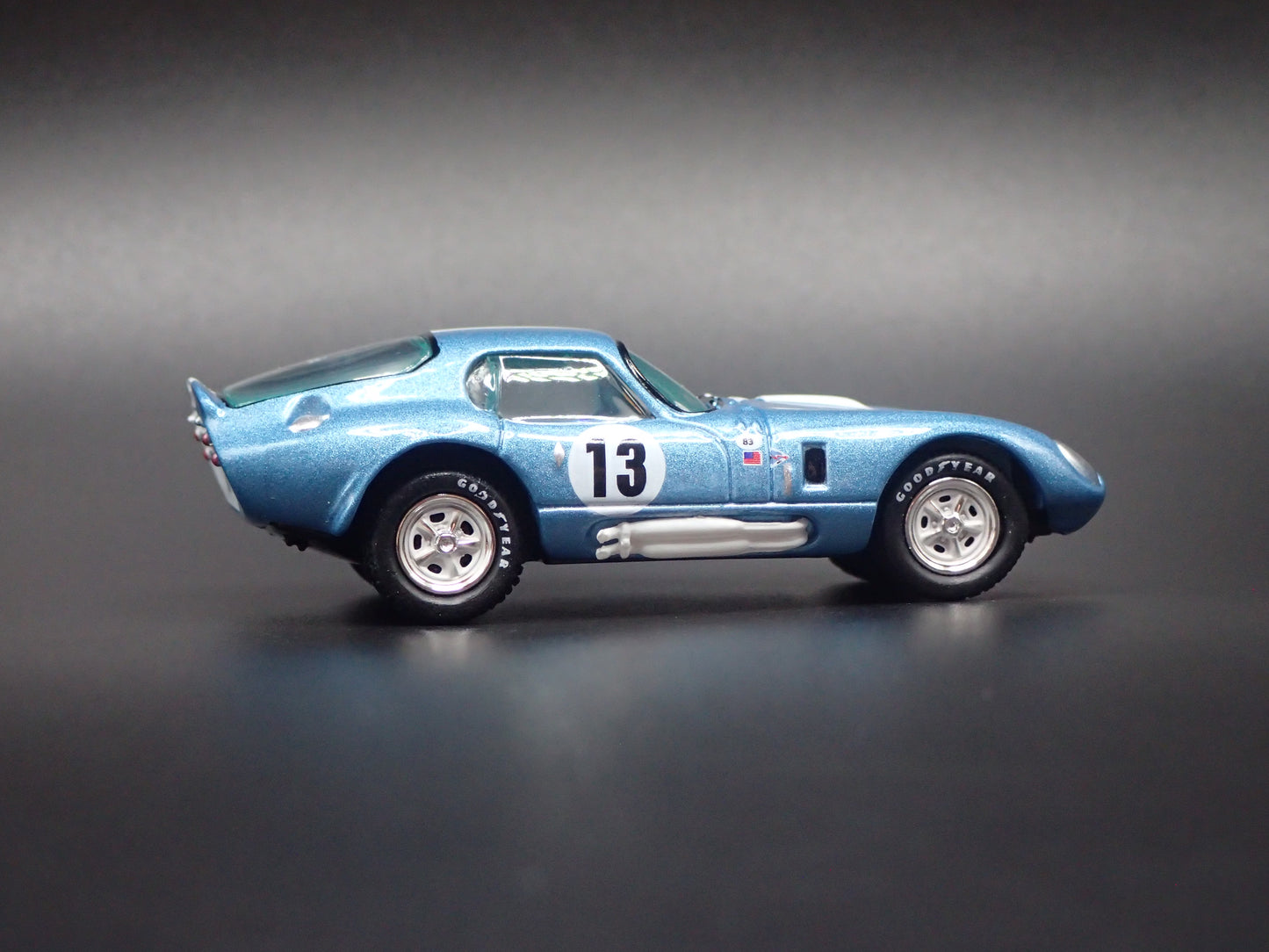 1965 65 SHELBY COBRA DAYTONA COUPE #13 BLUE 1:64 SCALE DIECAST MODEL CAR