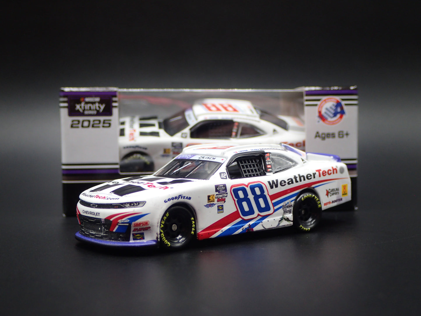 2025 CHEVROLET 88 CONNOR ZILISCH WEATHERTECH NASCAR WIN 1:64 SCALE DIECAST CAR