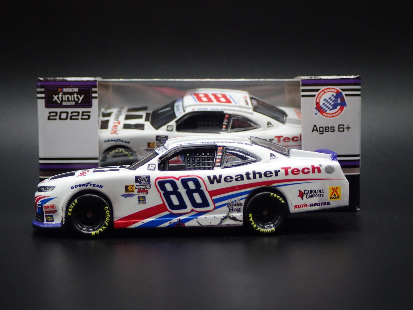 2025 CHEVROLET 88 CONNOR ZILISCH WEATHERTECH NASCAR WIN 1:64 SCALE DIECAST CAR