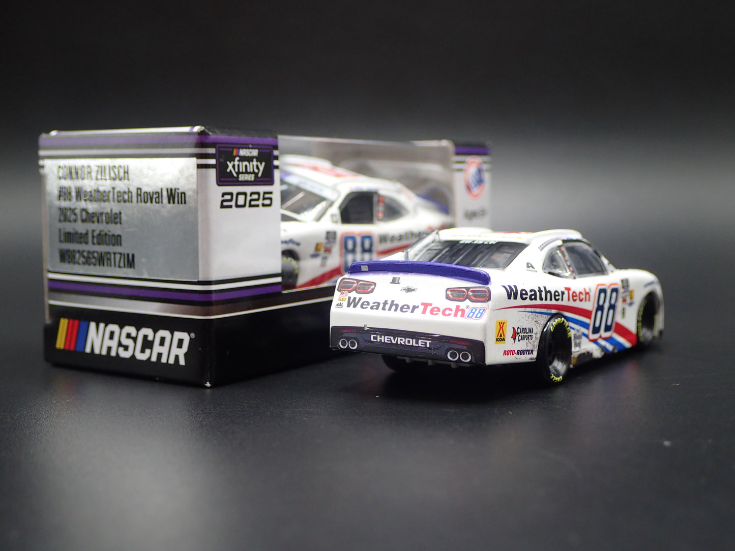 2025 CHEVROLET 88 CONNOR ZILISCH WEATHERTECH NASCAR WIN 1:64 SCALE DIECAST CAR