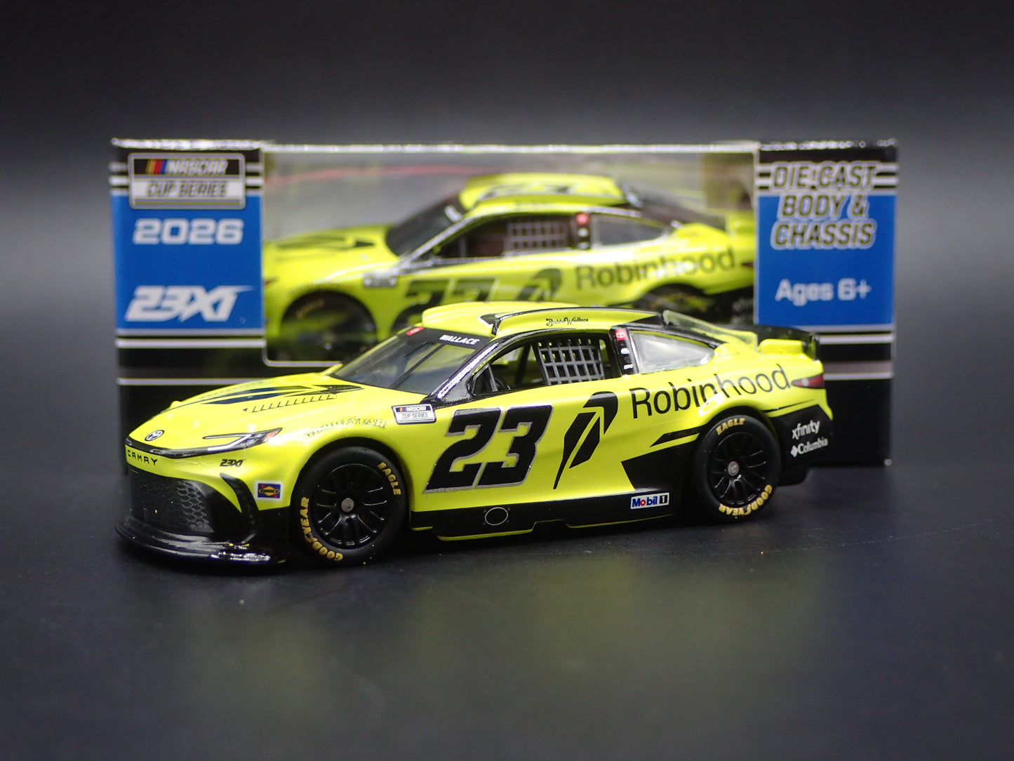 2026 TOYOTA CAMRY 23 BUBBA WALLACE ROBINHOOD NASCAR 1:64 SCALE DIECAST MODEL CAR