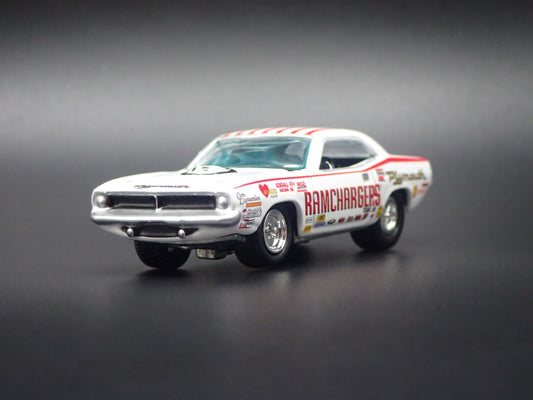 1970 70 PLYMOUTH HEMI CUDA SUPER STOCK RAMCHARGERS NHRA 1:64 SCALE DIECAST CAR