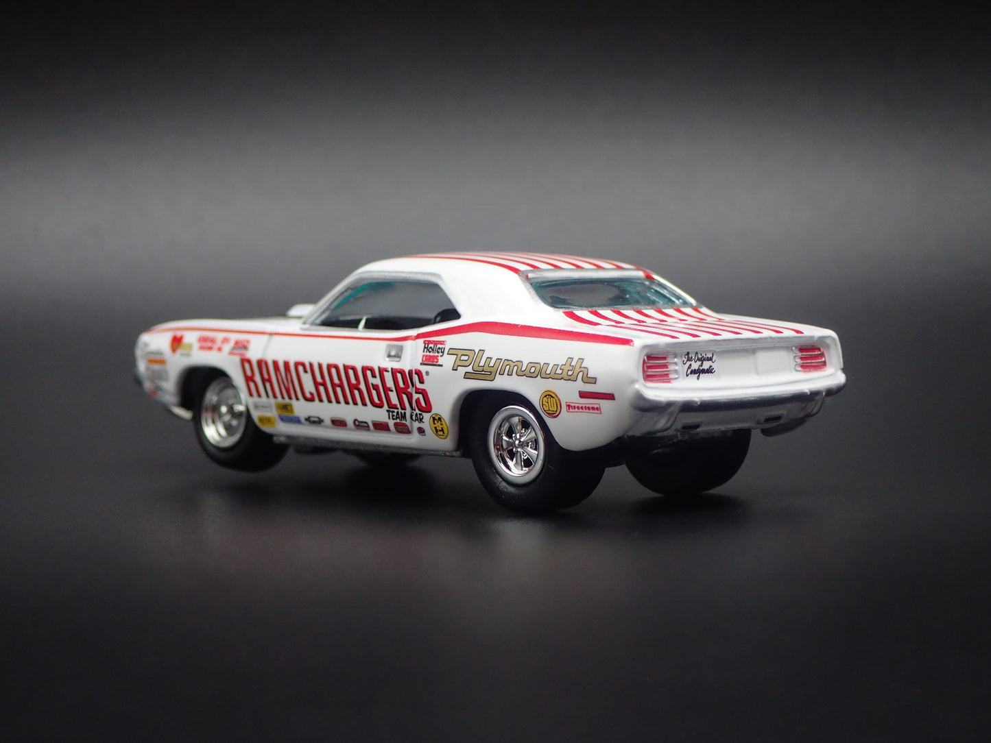 1970 70 PLYMOUTH HEMI CUDA SUPER STOCK RAMCHARGERS NHRA 1:64 SCALE DIECAST CAR