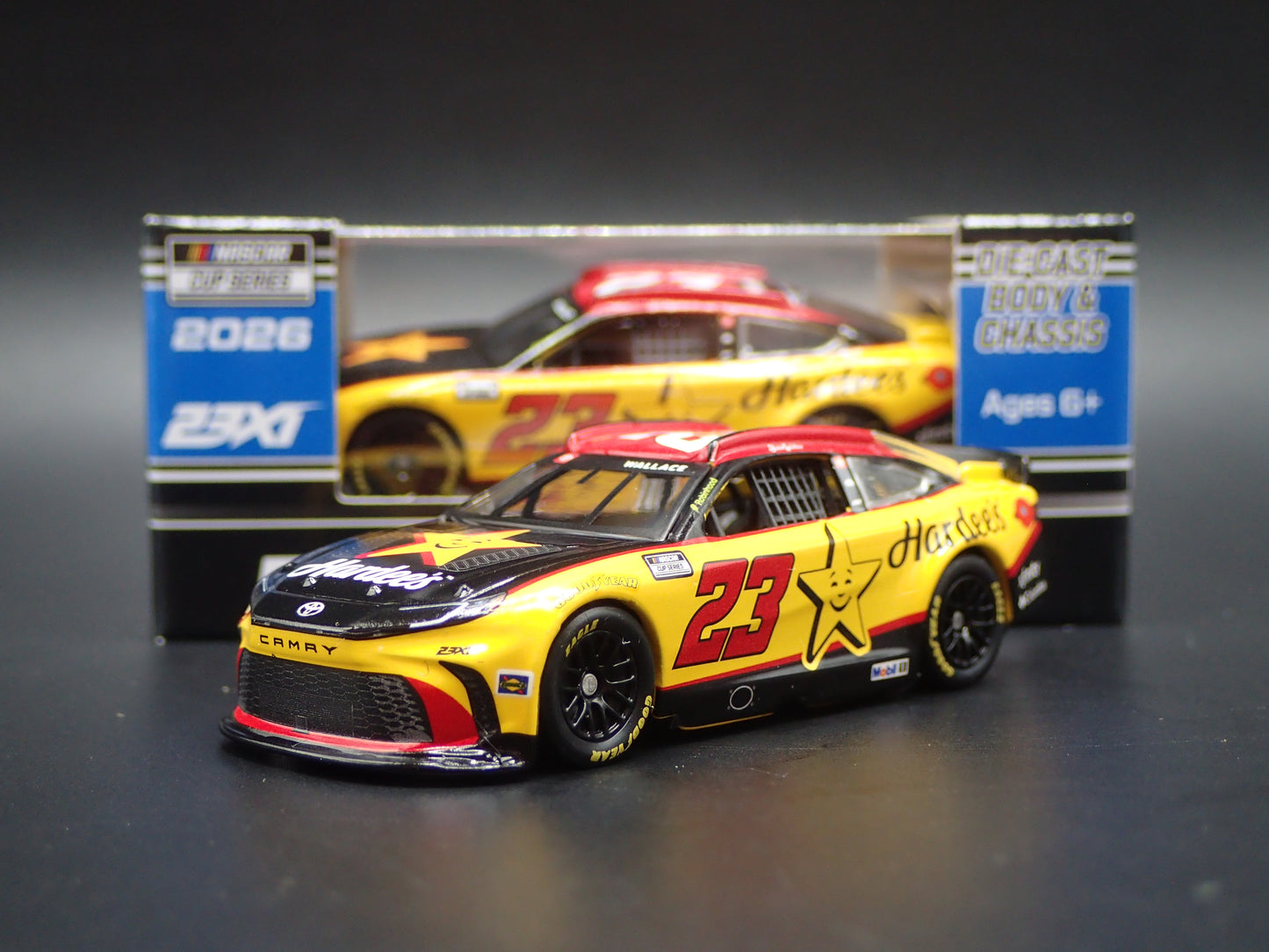 2026 TOYOTA CAMRY 23 BUBBA WALLACE HARDEES NASCAR 1:64 SCALE DIECAST MODEL CAR