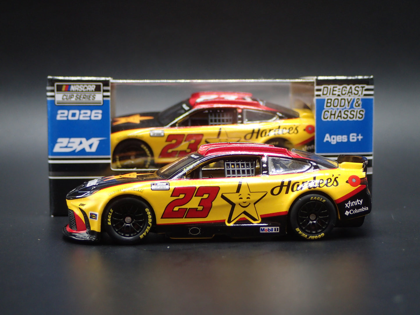 2026 TOYOTA CAMRY 23 BUBBA WALLACE HARDEES NASCAR 1:64 SCALE DIECAST MODEL CAR