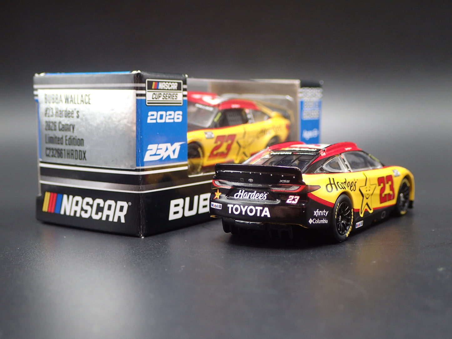 2026 TOYOTA CAMRY 23 BUBBA WALLACE HARDEES NASCAR 1:64 SCALE DIECAST MODEL CAR