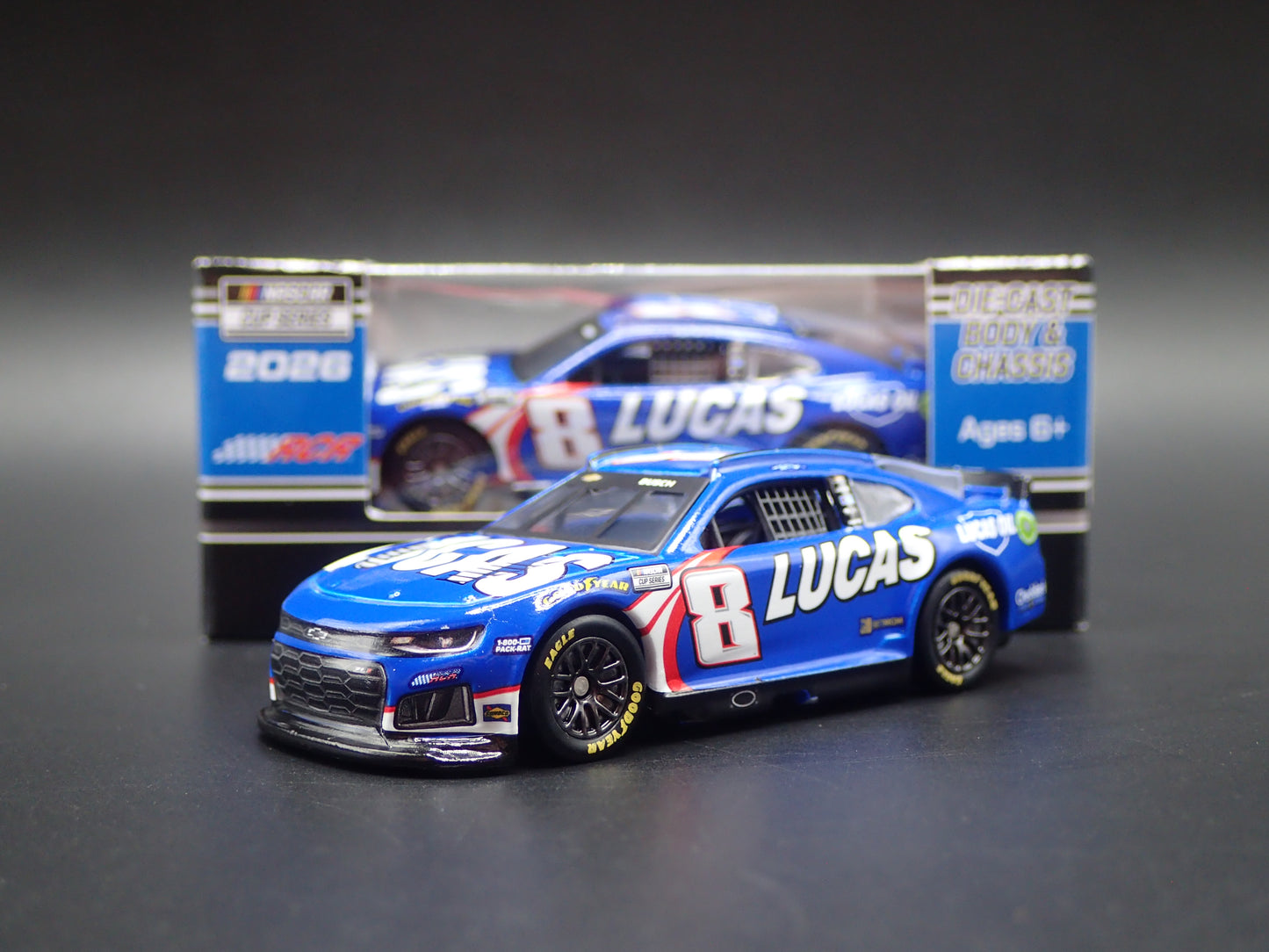 2026 26 CHEVROLET 8 KYLE BUSCH LUCAS OIL NASCAR 1:64 DIECAST MODEL CAR
