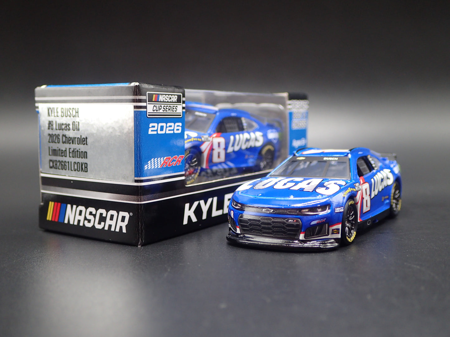 2026 26 CHEVROLET 8 KYLE BUSCH LUCAS OIL NASCAR 1:64 DIECAST MODEL CAR