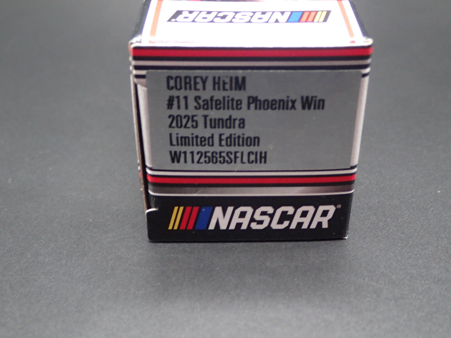 2025 25 TOYOTA TUNDRA 11 COREY HEIM SAFELITE WIN NASCAR TRUCK 1:64 SCALE DIECAST CAR