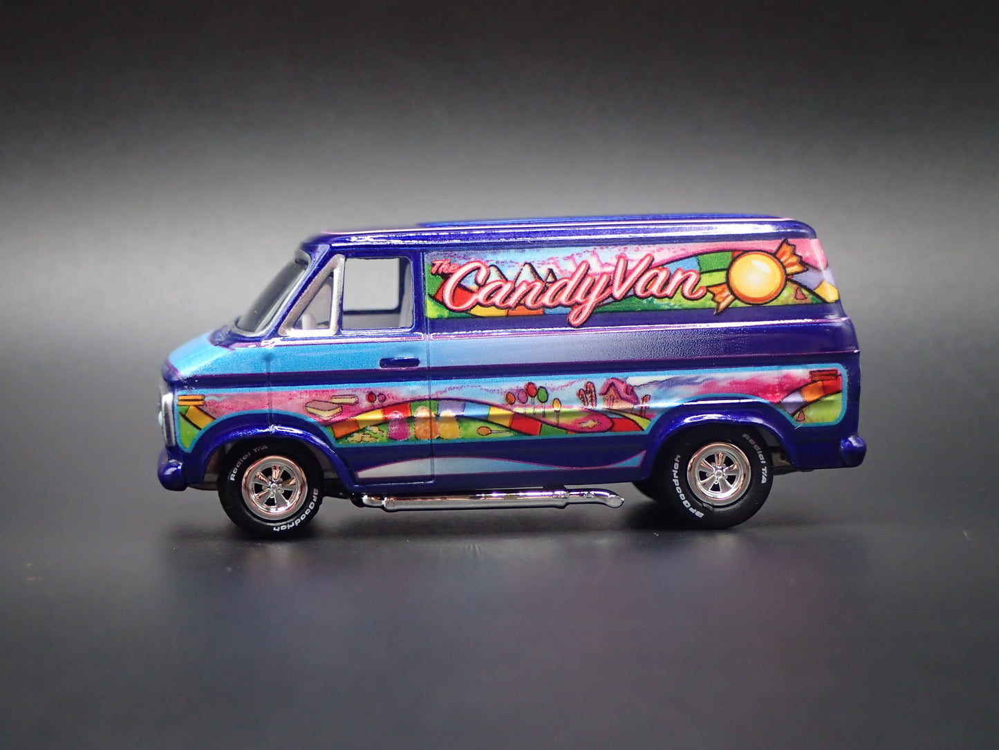 1971-1995 CHEVY CHEVROLET G20 VAN BLUE 1:64 SCALE DIORAMA DIECAST MODEL CAR