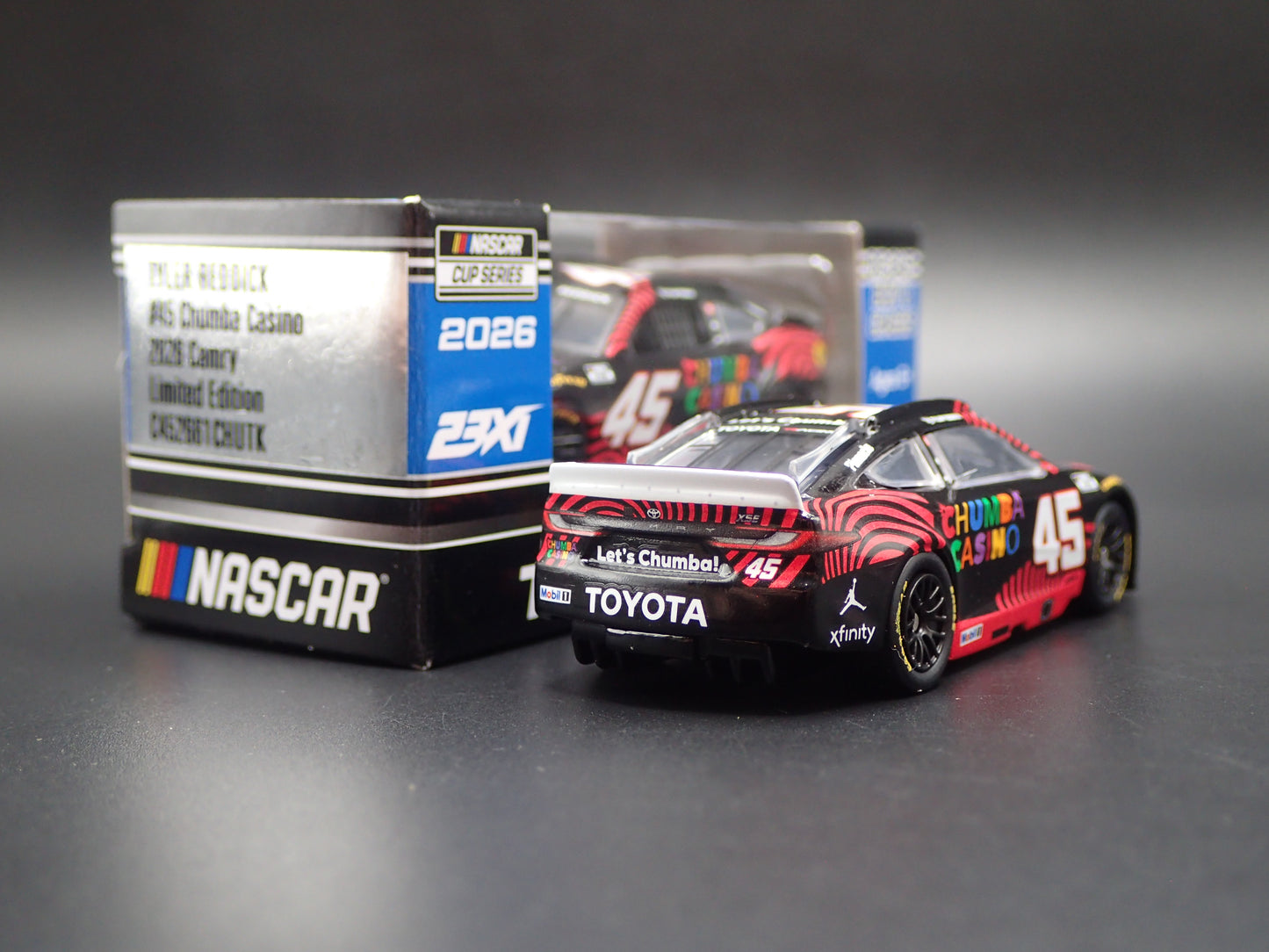 2026 26 TOYOTA CAMRY 45 TYLER REDDICK CHUMBA CASINO NASCAR 1:64 SCALE DIECAST CAR