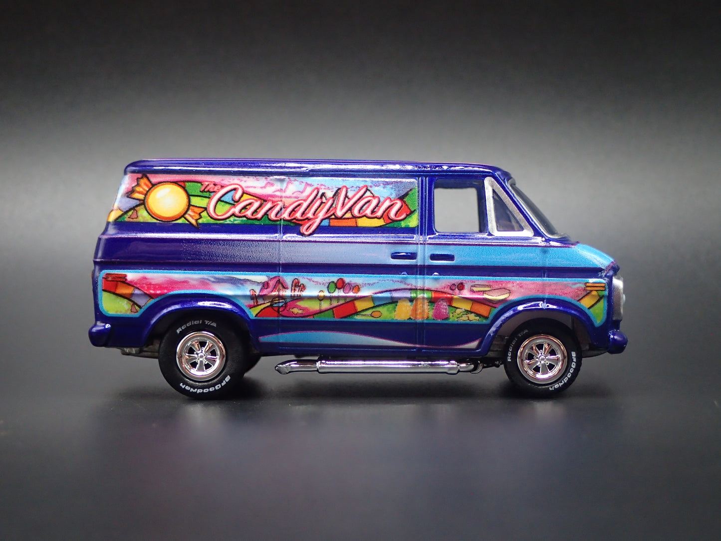1971-1995 CHEVY CHEVROLET G20 VAN BLUE 1:64 SCALE DIORAMA DIECAST MODEL CAR