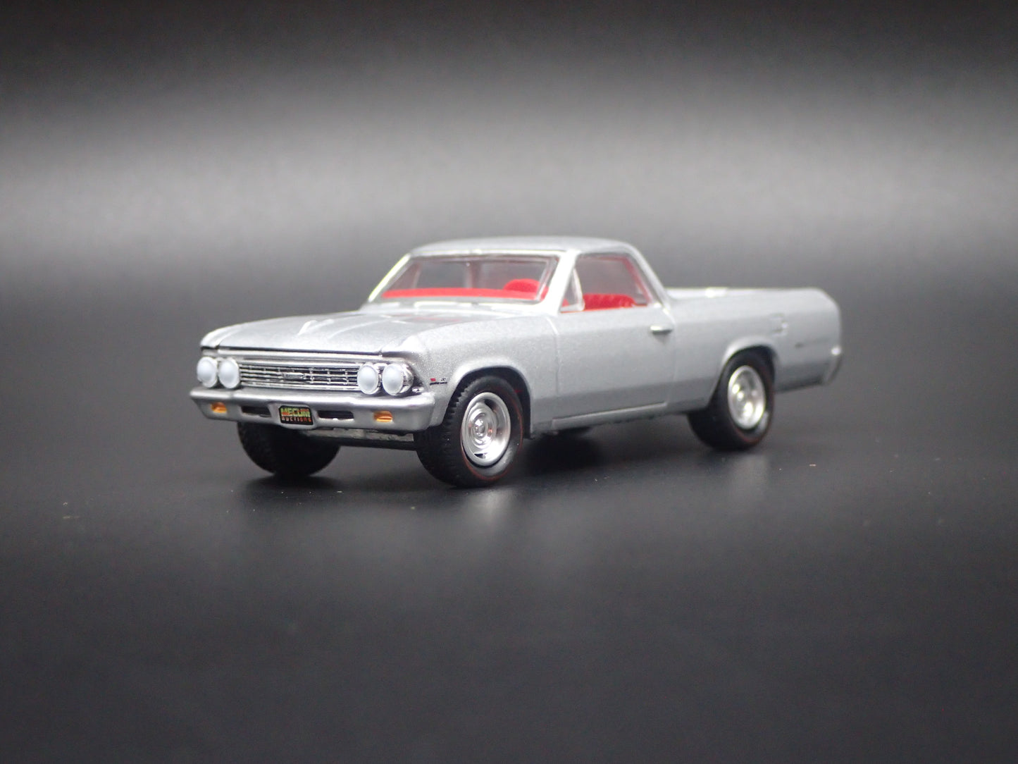 1966 66 CHEVY CHEVROLET EL CAMINO SILVER 1:64 SCALE DIORAMA DIECAST MODEL CAR