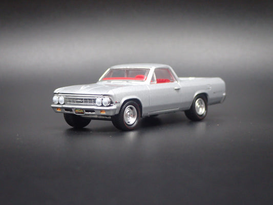 1966 66 CHEVY CHEVROLET EL CAMINO SILVER 1:64 SCALE DIORAMA DIECAST MODEL CAR
