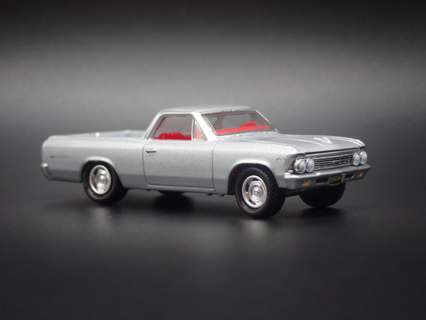1966 66 CHEVY CHEVROLET EL CAMINO SILVER 1:64 SCALE DIORAMA DIECAST MODEL CAR