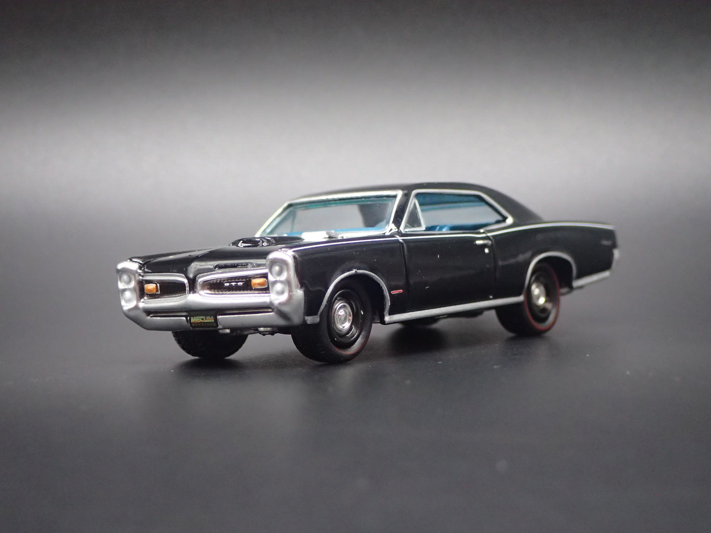 1966 66 PONTIAC GTO MUSCLE CAR BLACK 1/64 SCALE COLLECTIBLE DIECAST MODEL CAR