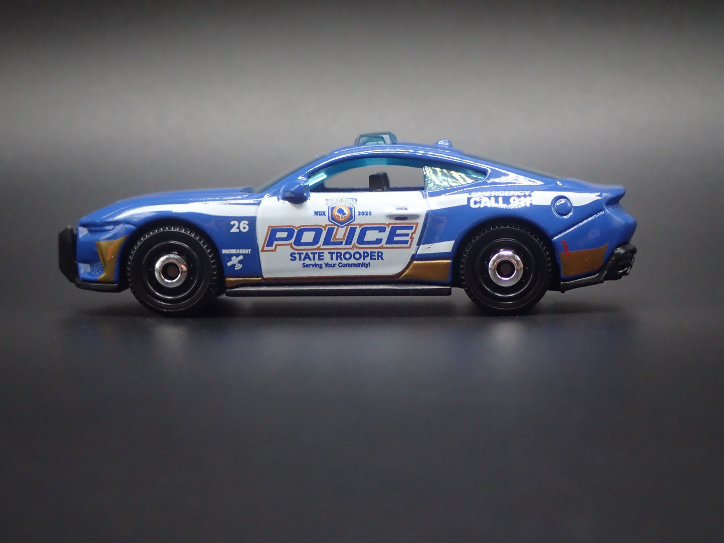 2024-2026 FORD MUSTANG STATE TROOPER POLICE 1:64 SCALE DIECAST MODEL CAR