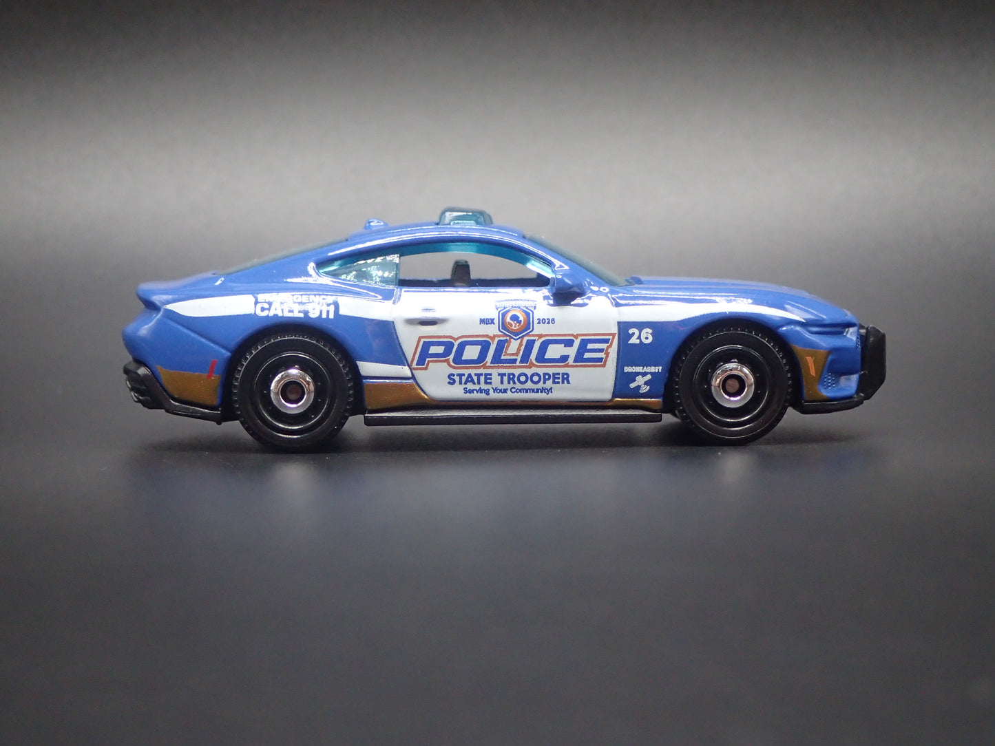 2024-2026 FORD MUSTANG STATE TROOPER POLICE 1:64 SCALE DIECAST MODEL CAR