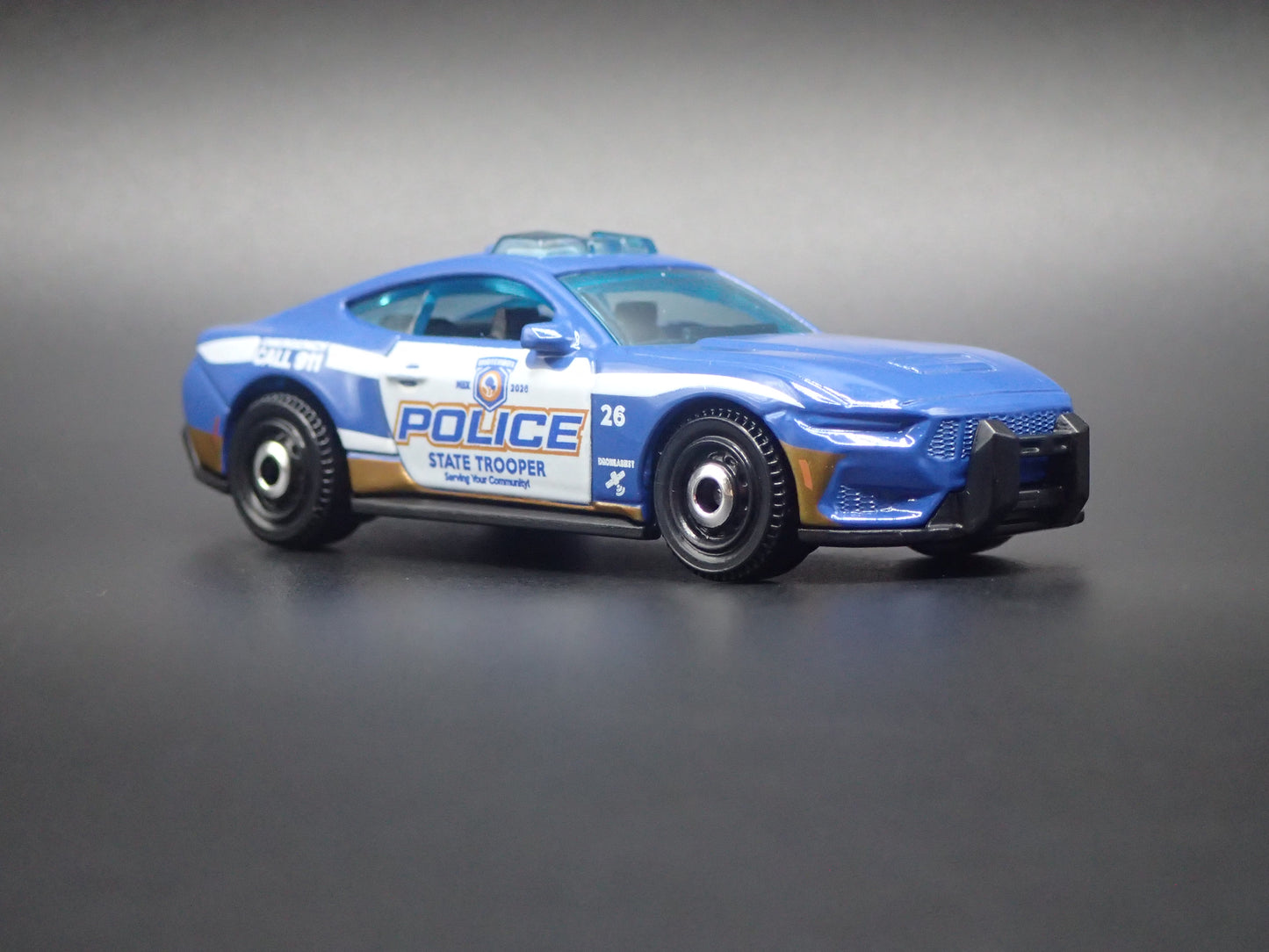 2024-2026 FORD MUSTANG STATE TROOPER POLICE 1:64 SCALE DIECAST MODEL CAR