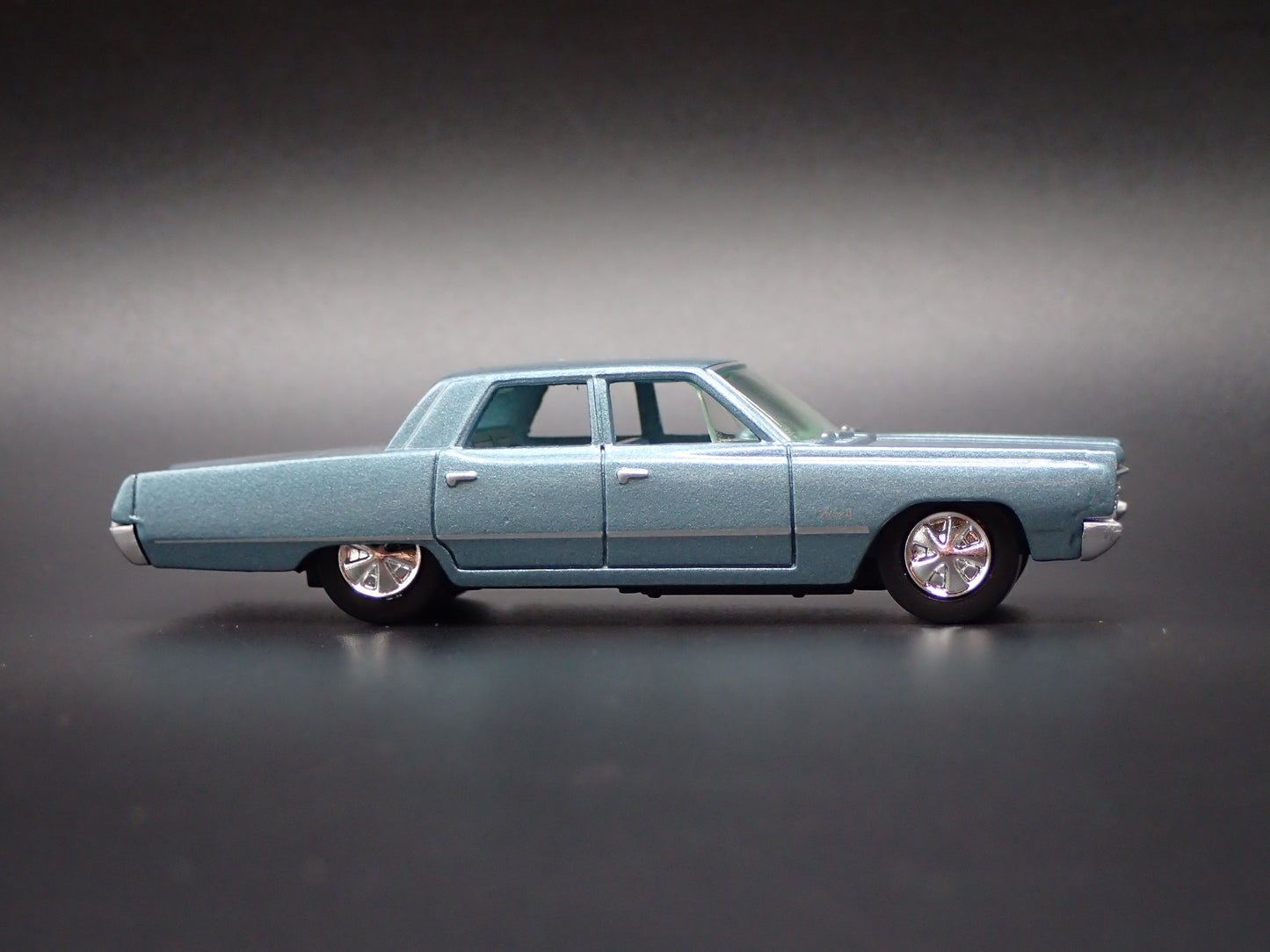 1967 67 PLYMOUTH FURY 4 FOUR DOOR BLUE 1/64 SCALE DIORAMA DIECAST MODEL CAR