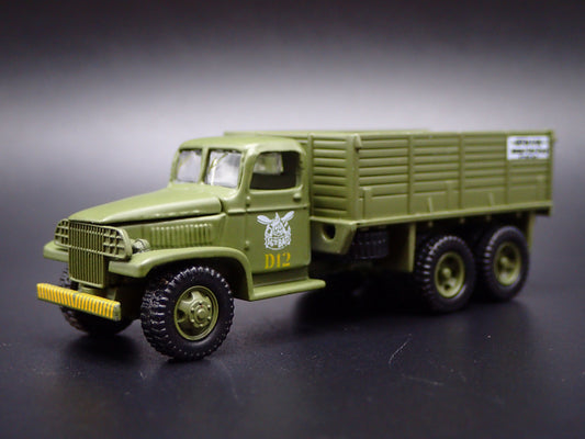 WWII GMC CCKW 6X6 TRUCK MILITARY SEABEES 1:87 SCALE DIORAMA DIECAST MODEL CAR