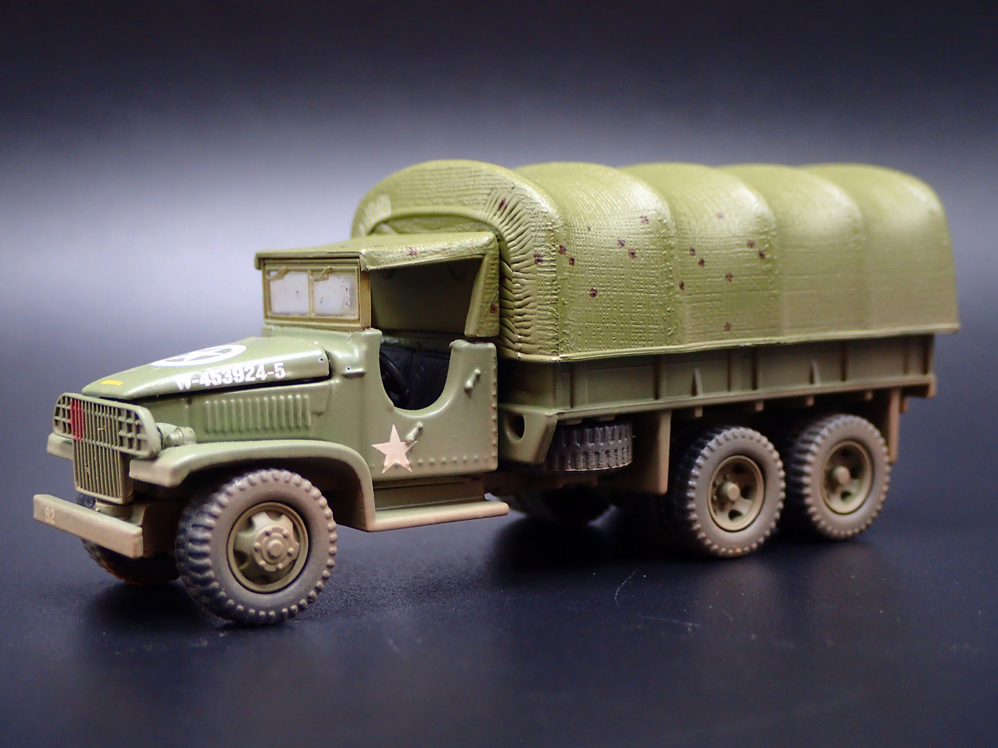 WWII GMC CCKW 6X6 TRUCK MILITARY RED BALL EXPRESS 1:87 SCALE DIECAST MODEL CAR