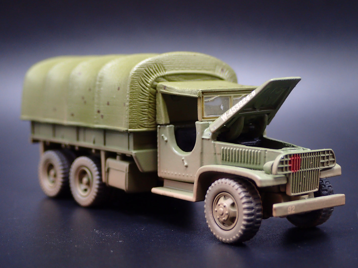 WWII GMC CCKW 6X6 TRUCK MILITARY RED BALL EXPRESS 1:87 SCALE DIECAST MODEL CAR