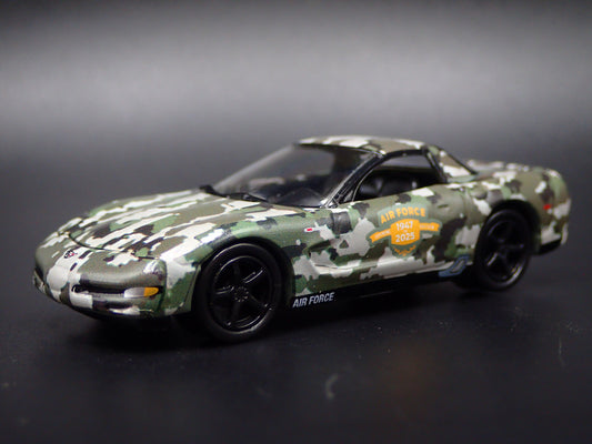 2003 03 CHEVY CHEVROLET CORVETTE AIR FORCE 78 YEARS CAMO 1:64 SCALE DIECAST CAR