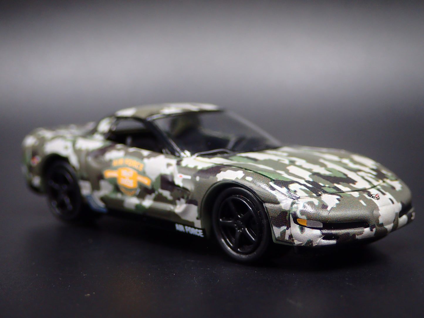 2003 03 CHEVY CHEVROLET CORVETTE AIR FORCE 78 YEARS CAMO 1:64 SCALE DIECAST CAR