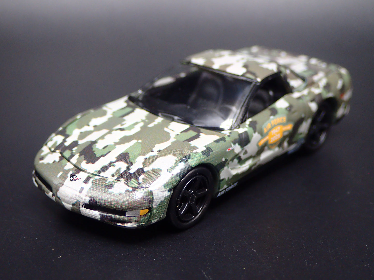 2003 03 CHEVY CHEVROLET CORVETTE AIR FORCE 78 YEARS CAMO 1:64 SCALE DIECAST CAR