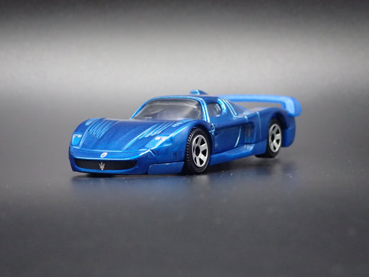 MASERATI MC12 RACE CAR BLUE 1:64 SCALE COLLECTIBLE DIORAMA DIECAST MODEL CAR