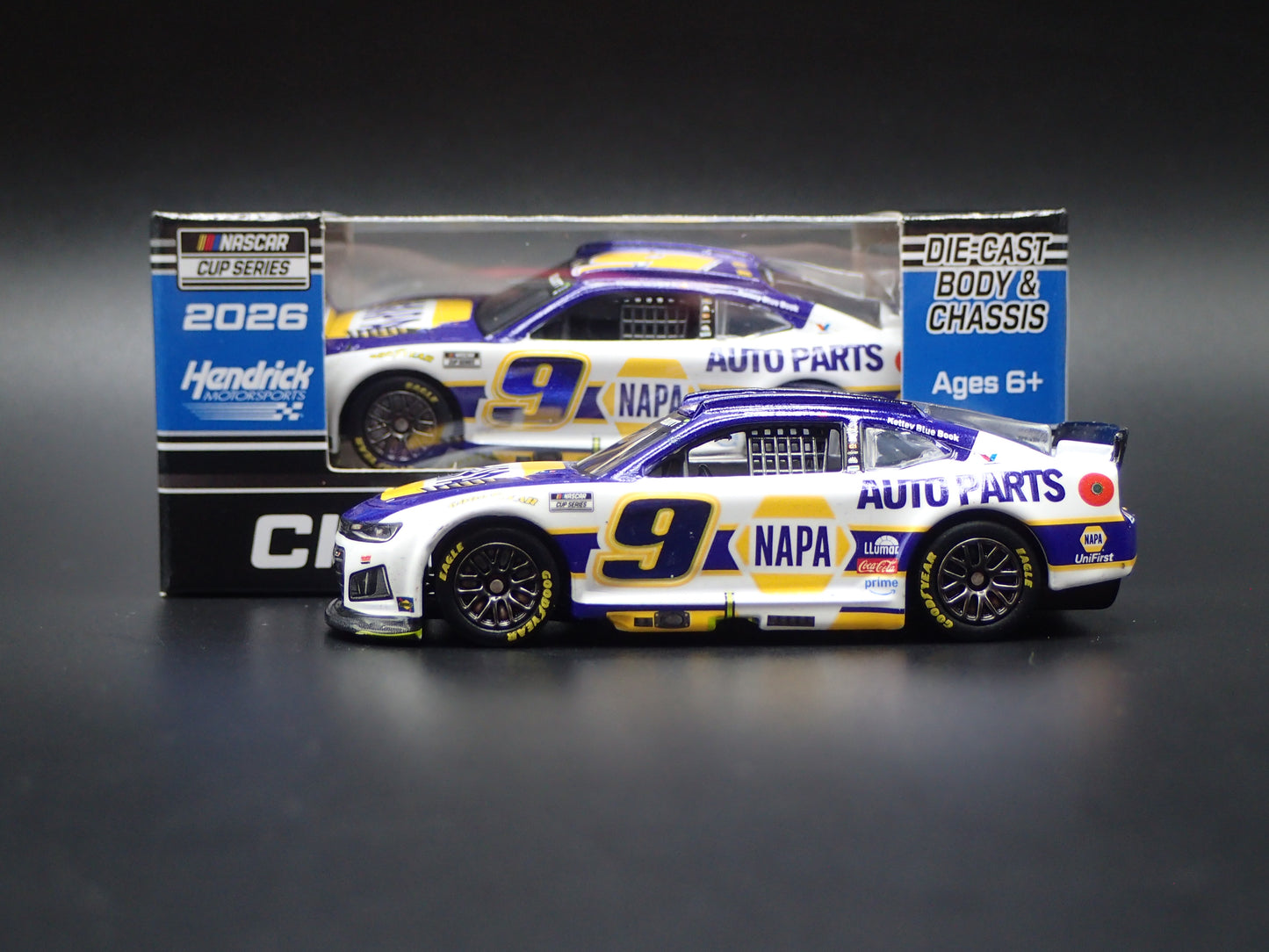 2026 26 CHEVROLET 9 CHASE ELLIOTT NAPA WIN NASCAR 1:64 SCALE DIECAST CAR