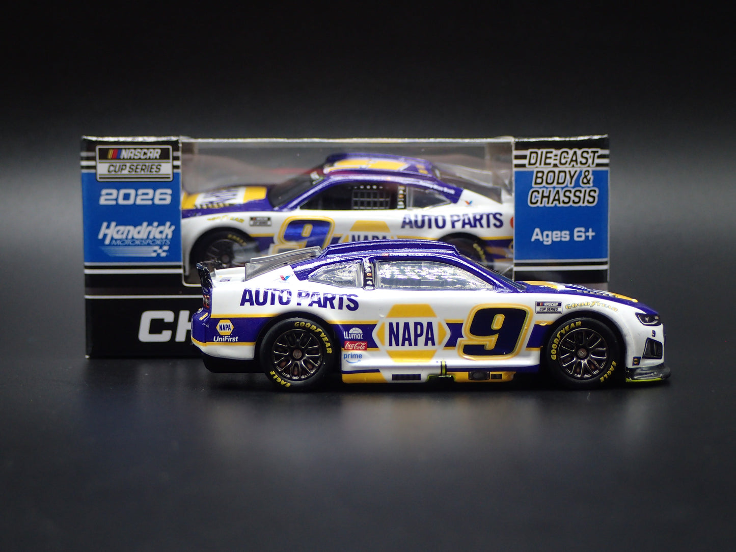 2026 26 CHEVROLET 9 CHASE ELLIOTT NAPA WIN NASCAR 1:64 SCALE DIECAST CAR