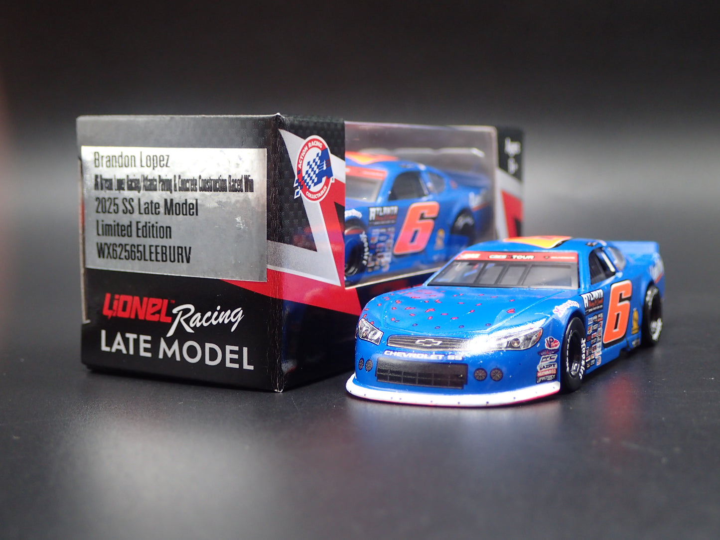 2025 CHEVROLET SS #6 BRANDON LOPEZ LATE MODEL 1:64 SCALE DIECAST CAR