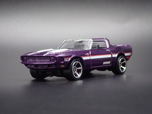 1969 69 FORD MUSTANG SHELBY GT-500 CONVETIBLE PURPLE 1:64 SCALE DIECAST MODEL CAR