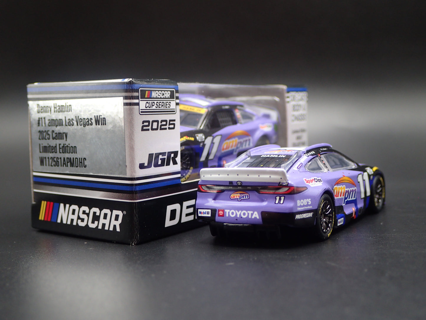2025 25 TOYOTA CAMRY 11 DENNY HAMLIN AM PM WIN NASCAR 1:64 SCALE DIECAST CAR